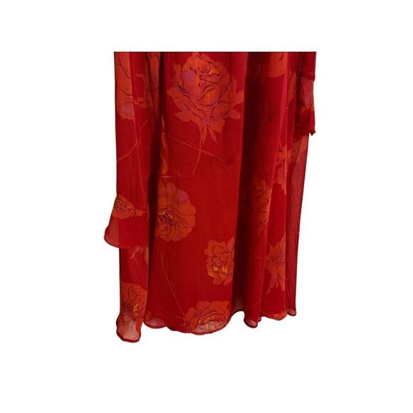 Brand New Jessica Simpson Scarlet Sage Floating Rose Aberdash Midi Dress - Picture 11 of 13